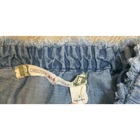 Chelsea & violet Chambray‎ Strapless Soft Denim Jumpsuit Size Small - Picture 4 of 11